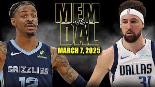 Memphis Grizzlies vs Dallas Mavericks Full Game Highlights - March 7, 2025 | NBA Regular Season