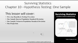 Statistical Methods #10: Hypothesis Testing - one sample