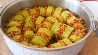 1 KAŞIK KIYMA VE BULGUR İLE Kolay Yemek️ 10 Dakikada! Ekonomik Kabak Yemeği