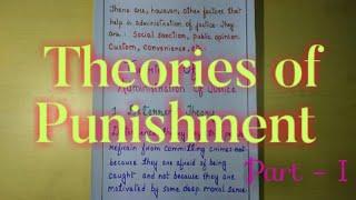 Administration of justice /Theories of punishment