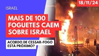 ISRAEL URGENTE: Mais de 100 foguetes caem sobre Israel | Míssil balístico explode sobre Tel Aviv