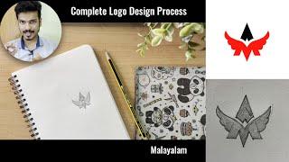 Complete Logo design process in Malayalam | How to design a logo Malayalam | Illustrator Tutorial