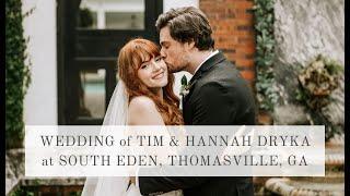 Dreamy Thomasville Wedding of Tim & Hannah Dryka:  Southern Charm at South Eden