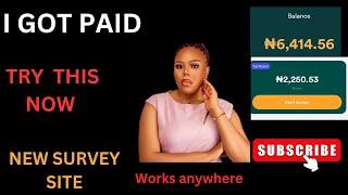 Earn $2/N2000+ Per Survey/New Survey App