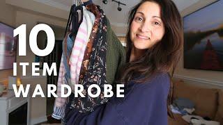 My minimal capsule wardrobe  (TEN ITEM WARDROBE tour + try-on)