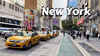 Virtual Walking Tour Summer New York 2022  - Lexington & 5th Ave - manhattan street walk 4k 60fps