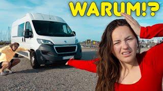 Unser CAMPER REIFEN wurde ZERSTOCHEN .. (Vanlife Dänemark)