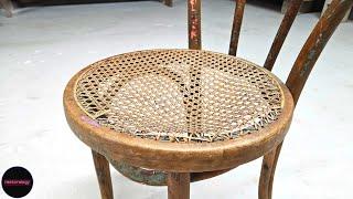 Repairing and Weaving a Vintage Bentwood Caned Chair | Restoration