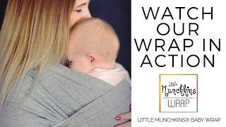 ️ Little Munchkins® Baby Wrap in Grey Video ⭐️