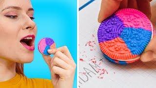 DIY อุปกรณ์การเรียนแสนสนุก || เคล็ดลับและการแกล้งต้อนรับเปิดเทอม!