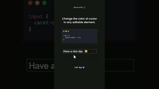 css property how to change the color of cursor html react JavaScript | codechef leetcode | animation