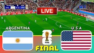 LIVE| ARGENTINA vs U S A - FIFA World Cup 2026 | Final | Full Match | PES 21 Simulation