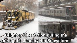 ⁴ᴷ Brighton Line Action during the January 4th Snowstorm