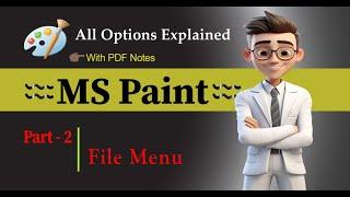 File Menu Complete Guide  MS Paint || Class 2 ||