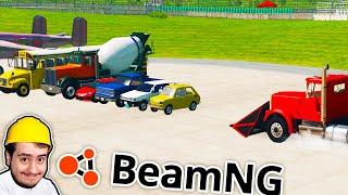 کامیون وحشی در مقابل ماشین های بدبخت  - BeamNG #4