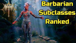 Barbarian Subclass Ranking Baldur's Gate 3 - bg3 Patch 6