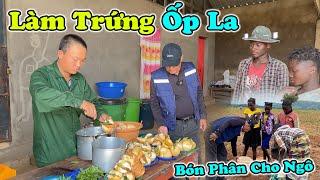 Quanglinhvlog | Làm Trứng Ốp La Kèm Nước Sốt Dành Cho Công Nhân ở Quang Linh Farm - Bón Phân Cho Ngô