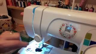 HOW TO THREAD THE TOP HALF OF YOUR  BROTHER LS14 SEWING MACHINE