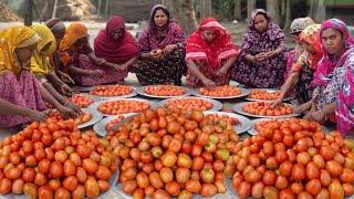 Tomato Chutney & Khichdi - Village Women Make Delicious Tomato Sauce & Khichdi to Feed 450+ People