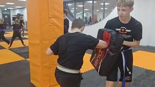 Kids training krav maga in Preston for self defence fun and fitness.