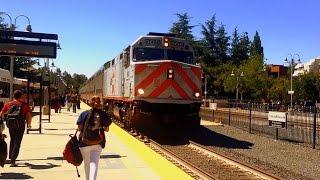 CALTRAIN #908 F40PH locomotive brings San Jose bound service to Palo Alto