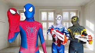 TEAM SPIDER-MAN vs BAD GUY TEAM || Who Is THE REAL RED SUPERHERO ...?? ( Funny , Action... )