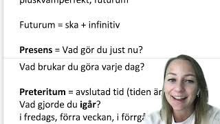 Svenska verb - verbgrupper och tempus