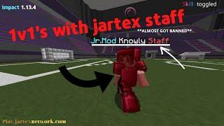 1v1 With Jartex Staff Members And Getting Hackusated (close to ban :0)