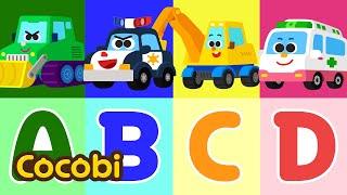 Vehicle ABC | Learn the Alphabet with Car Songs! | Kids Songs Compilation | Cocobi