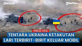 [FULL] Kejar-kejaran, Tentara Ukraina Lari Terbirit-birit keluar dari Mobil Hingga Ledakkan Benteng