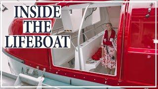 Cruise Ship Lifeboat Tour. What Life Saving Equipment Is Inside? How Much Food & Water?