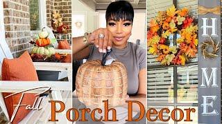 FALL FRONT PORCH DECORATE WITH ME | FALL DECOR HAUL 2024 HOBBY LOBBY & TARGET @tiahnamrose