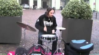 Gigi Morello - Jungle Drumming in Vittorio Veneto Square Torino