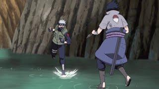 Kakashi v.s Sasuke Taijutsu | Naruto Shippuden English Sub