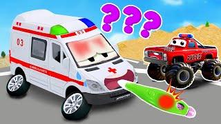 Monster Truck Ambulance Rescue | We are Super Rescue Team | Dinky TV