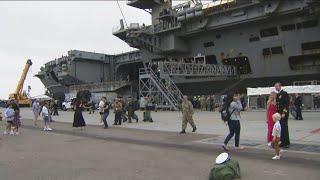 After 9 Months at Sea, USS Theodore Roosevelt's Crew Triumphantly Returns to San Diego