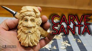 Carve a Santa Face Ornament -Full Hand Tool Tutorial