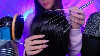 ASMR / Hair Play, Scalp Massage, & Hair Brushing + Clipping