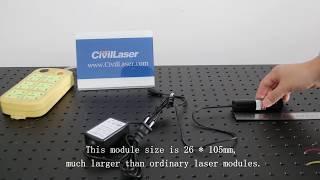 650nm 100mW red big size line laser module from CivilLaser