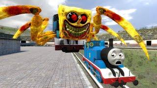 Building a Thomas Train Chased By Cursed Thomas and Friends turned into SpongeBob SquarePants - GMOD