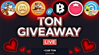 Ton Coin Giveaway Live  Hamster Kombat Gas Fees And Dogs Gas Fees