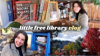 Little Free Library Vlog ️*book unhaul, new reads, and more!*