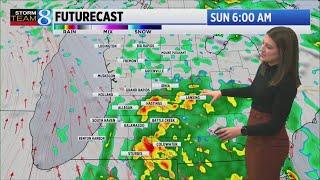 Increasing clouds Saturday, rain arrives late