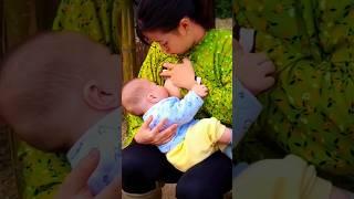 Cute Mom breastfeeding tutorial vlogs  #baby #breastfeeding #milk #indian #mom #tutorial #ytshorts