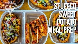 Bodybuilding Meal Prep Stuffed Sweet Potatoes / Batatas Rellenas con Verduras