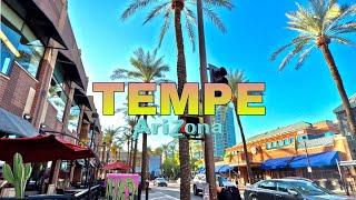 [4K]  TEMPE Downtown | Tempe Town Lake | Arizona | Walking Tour with Captions