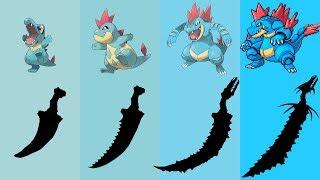 Pokemon as Weapons Requests #25: Totodile, Croconaw, Feraligatr, Mega Feraligatr