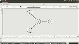 NS2 packet tracing and implementation of 4 point network for TCP and UDP