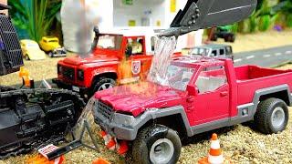 자동차 장난감 수리놀이 포크레인 중장비 구출놀이 Car Toy Rescue & Repair Play