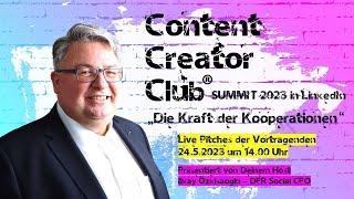 Content Creator Club Summit 2023: Das Pitching Event